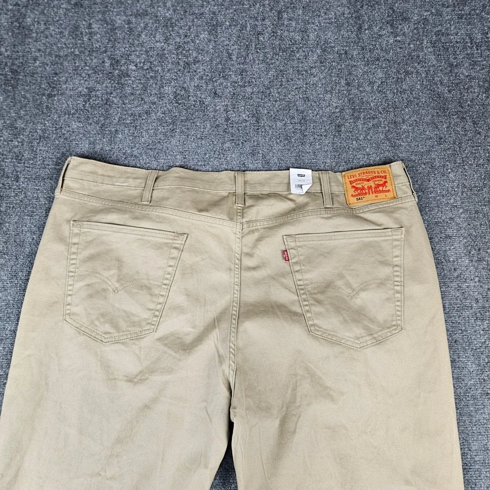 Levis 541 Athletic Taper All Seasons Tech Khaki Pants Mens 48x28 Tan Stretch